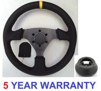 Volante IN Pelle E Boss Kit Per Ford Fiesta MK6 MK7 Focus MK1 MK2 MK3