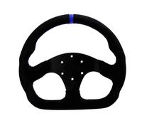 Volante in pelle scamosciata da 13 pollici/330 mm, gioco di simulazione for PC, kart competitivo, drift racing, universale, 70 mm-PCD(Suede-Black-)