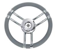 Volante in poliuretano a 6 razze inox T21 grigio