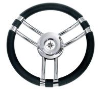 Volante in poliuretano a 6 razze inox T21 Nero