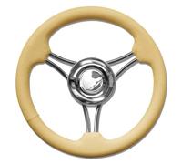 Volante inox a 3 razze Avorio Ø 35 cm