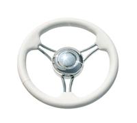 Volante inox a 3 razze bianco Ø 35 cm