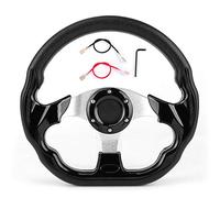 Volante per auto da 320 mm/12,5 pollici, volante alla deriva per auto da corsa in alluminio con pulsante clacson Volante alla deriva universale Accessorio modificato per la maggior parte delle auto Co