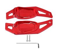 Volante per Auto Paddle Shifter Decorazione in Alluminio Decal Copertina Shifters Paddles Sticker per S5 S6 SQ5 RS3 RS6 RS7(Rosso)
