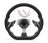 Volante per Auto, Volante Sportivo, Volante da Corsa con Telaio in Alluminio, Volante Universale per Auto da 320 Mm Deriva da Corsa in Stile Fibra di Carbonio con Pulsante Clacson