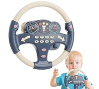 Volante per bambini - Bicicletta portatile con musica e luci, giocattolo educativo interattivo per passeggini e seggiolini auto, divertente simulazione di guida | Giocattolo educativo per bambini