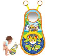 Volante per bambini, giocattolo musicale con rotazione a 360 gradi, giocattolo interattivo, volante automatico con effetti sonori e simulazione, intrattenimento e apprendimento