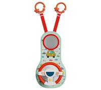 Volante per bambini giocattolo per seggiolino auto con rotazione a 360° Giocattolo per volante per auto con specchio, musica, luci e suoni di guida, giocattoli per passeggino per bambini, sedile post
