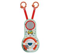 Volante per bambini giocattolo per seggiolino auto con rotazione a 360° Giocattolo per volante per auto con specchio, musica, luci e suoni di guida, giocattoli per passeggino per bambini dai 12 me