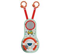 Volante per bambini giocattolo per seggiolino auto con rotazione a 360° Volante per auto giocattolo con specchio, musica, luci e suoni di guida, giocattoli per passeggino per bambini da 12 mesi in