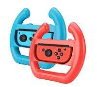 Volante per interruttore Nintendo TNP per controller Joy-Con (set di 2) - Accessorio per kit impugnatura accessorio controller volante da corsa (rosso e blu) - Nintendo Switch