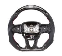 Volante per sport motoristici Compatibile Con Dodge Per Charger 2015 2016 2017 2018 2019 2020 2021 2022 2023 2024 Volante PU Perforato Fibra Carbonio A Secco Auto(Dry carbon Lights)