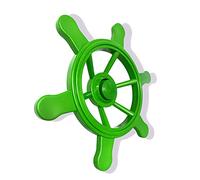Volante pirata per bambini, verde mela, 34 cm, accessorio per torre da gioco, in plastica HDPE, volante per torre da arrampicata, altalena, sabbiera, con viti e copertura, strumento da gioco