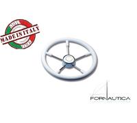 VOLANTE POLIURETANO/INOX D.35CM BIANCO PER BARCA GOMMONE VELA