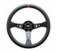 Volante racing a calice omp nero cuciture rosse striscia