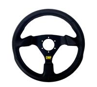 OMP Volante OD/1981/NN - 3 razze, impugnatura PU goffrata, verniciatura epossidica, Ø 33 cm - Nero