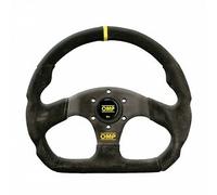 Volante racing piano super quadro omp tre razze diametro 320 pelle scamosciata