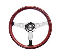 Volante RESIA Universale in Vero Legno 350mm e Razze Cromate - Simoni Racing