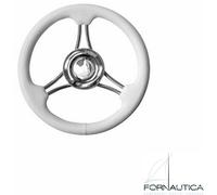 VOLANTE RUOTA TIMONE 3 RAZZE INOX E POLIURETANO Ø350 MM - PER BARCA GOMMONE