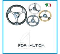 VOLANTE RUOTA TIMONE 3 RAZZE INOX E POLIURETANO Ø350 MM - PER BARCA GOMMONE - A