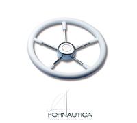 VOLANTE RUOTA TIMONE 5 RAZZE INOX E POLIURETANO Ø350 MM - PER BARCA GOMMONE