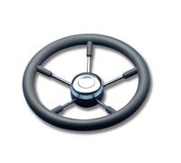VOLANTE RUOTA TIMONE INOX Ø 350MM POLIURETANO GRIGIO