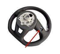 Volante semi-perforato completamente perforato compatibile per Audi A3 A4 A5 S3 S4 S5 2017-2024 Volante sportivo a fondo piatto in pelle(Dark Grey)