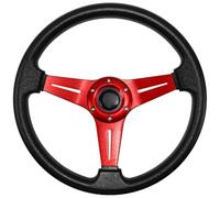 Volante Sportivo Auto, Volante a Calice Modifica automobilistica Volante universale in PU 350MM Racing Competitive Steering Wheel Tools accessori for auto(Red)