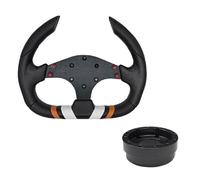Volante Sportivo Auto, Volante a Calice Volanti da corsa 13/14 pollici Volante sportivo Deep Drifting Adattatore for volante PU Auto(Set A-PVC-D)