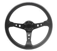 Volante Sportivo Auto, Volante a Calice Volanti da corsa universali 14 pollici/350 mm Volante sportivo drifting for auto PU 350(Black)