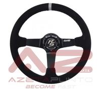 volante sportivo calice universale auto camoscio 3 razze 350m profondo grigio