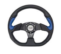 Simoni Racing Volante sportivo X2 Poly Eco-pelle nero-blu 330 mm
