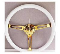 Volante universale in legno massiccio da 380 mm, per auto d'epoca, Hot Rod e personalizzate, realizzato a mano, finitura in noce/rovere (marrone)