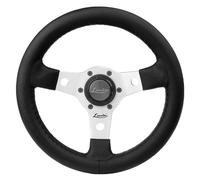 Volante universale vintage Luisi Nibbio 320mm in poliuretano con razza argento