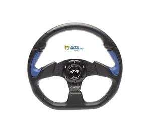 VOLANTE X2 POLY PELLE BLU SPORTIVO AUTO MICROCAR MINICAR 330MM