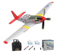 volantexrc Aereo RC 4 Canali P51D Mustang V2 - Modello 2,4GHz con 2 Batterie, Aereo Telecomandato per Principianti e Adulti
