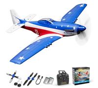 VOLANTEXRC Aereo RC Telecomandato 4 Canali - P51D V2 Miss America RTF 2,4 GHz Modello di Aeroplano per Principianti, Bambini e Adulti - Incluso Caricatore USB e Telecomando - Modello Volante con Lunga
