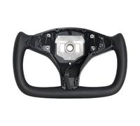 Volanti auto Compatibile Con Tesla Per Model Per S 2014 2015 2016 2017 2018 2019 2020 Yoke Riscaldato PU Volante Accessori Auto Ricambio(Black heat)
