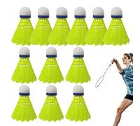 Volanti in Nylon, palline Giocattoli, Set di 12 Volanti per Badminton,Volanti di Badminton leggeri portatili, Confezione da 12 - Volo preciso delle palle di Badminton per la Corte della Palestra