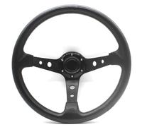 Volanti Sportivi Universale 35. 0mm. Volante in pelle verbognone Drift Racing Tipo Suede/PVC. Stile(PU-black)