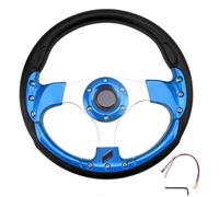Volanti Sportivi Volante for auto sportivo da corsa in alluminio 13 pollici 320 mm con pulsante clacson Accessori universali(Sky Blue)