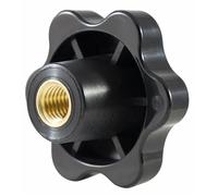 Volantino a 6 lobi femmina Ø 50mm boccola cieca M6 confezione da 7 pezzi