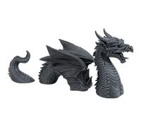 Volantino da giardino scultura del drago statua in resina gotica, creatura mitica alata Arte | Decorazione per esterni per giardini, fantasia scura - ornamento spaventoso sul, Kre medievale