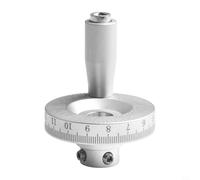Volantino manuale per tornio in lega di alluminio con scala incisa per macchine utensili CNC, ruota da 50 mm, volantino manuale da tavolo scorrevole, finitura argento (12 mm)