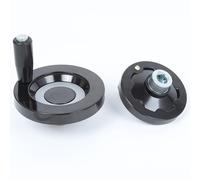 Volantino Nero Bachelite Ø63-200mm Manovella Nera Con Maniglia Rotante Staccabile For Tornio Fresatrice Rettificatrice Trapano Colonna(125 * 16mm)