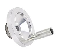 Volantino per Mini Tornio in Alluminio 80mm con Scala 0-25mm e Manovella, Installazione Semplice e Dimensioni Precise