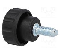 VOLANTINO ZIGRINATO - FILETTATURA M4 x 10 mm - Ø 16mm