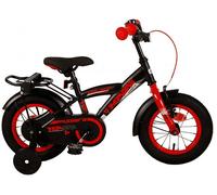 Thombike 12 Pollici Bicicletta Bambini Rosso Nero 3-4,5 Anni Ruota di Supporto