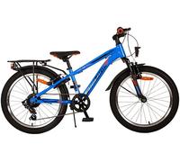 Croce 20 Pollici Bicicletta Blu 6-8 Anni Due Freni a Mano 6 Marce Illuminazione