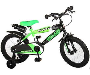 Volare 33993, Bicicletta Unisex Bambino, Nero, Verde, Media